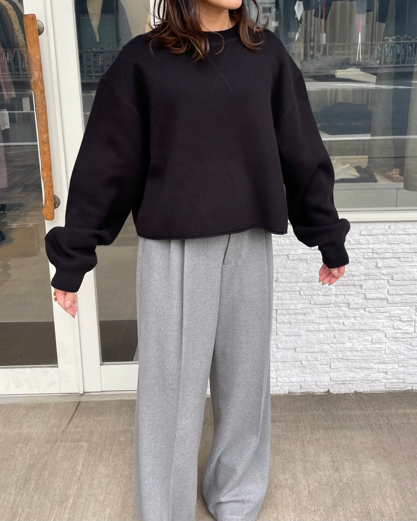 ♡コットンショートニット