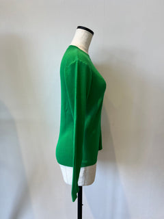 クルーネックリブニット