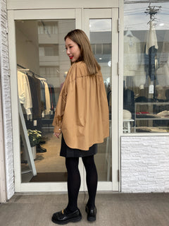 バックギャザーワイドブラウス