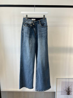 クロスウエストワイドデニム