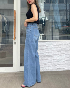 クロスウエストワイドデニム