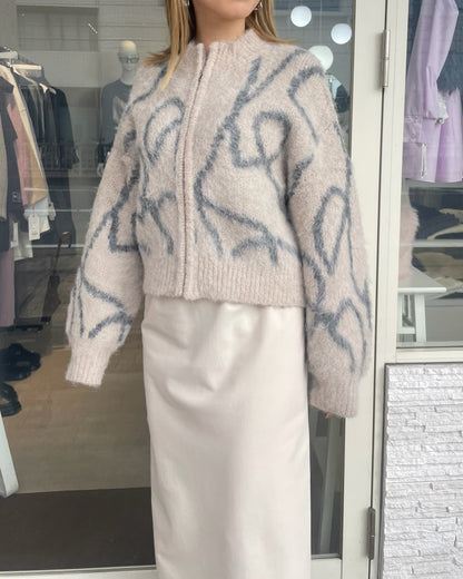 ニュアンスラインシャギージップジャケット