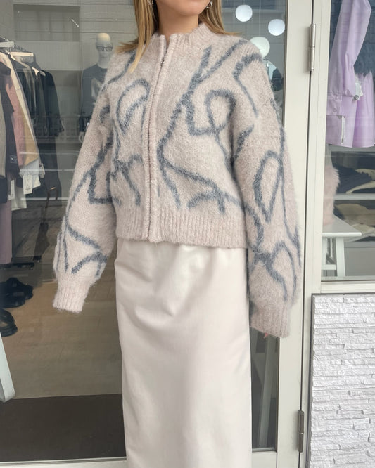 ニュアンスラインシャギージップジャケット