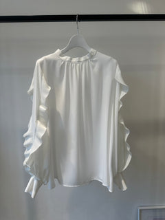 プリーツスリーブブラウス