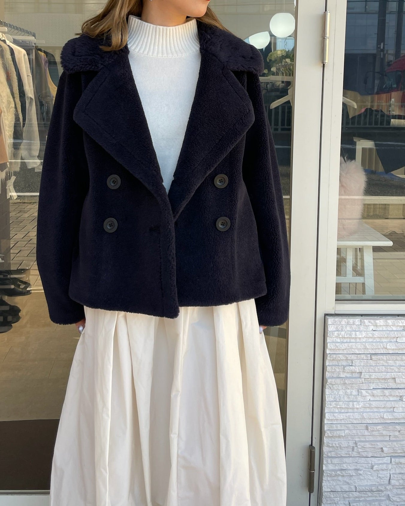 ビッグカラーボアジャケット