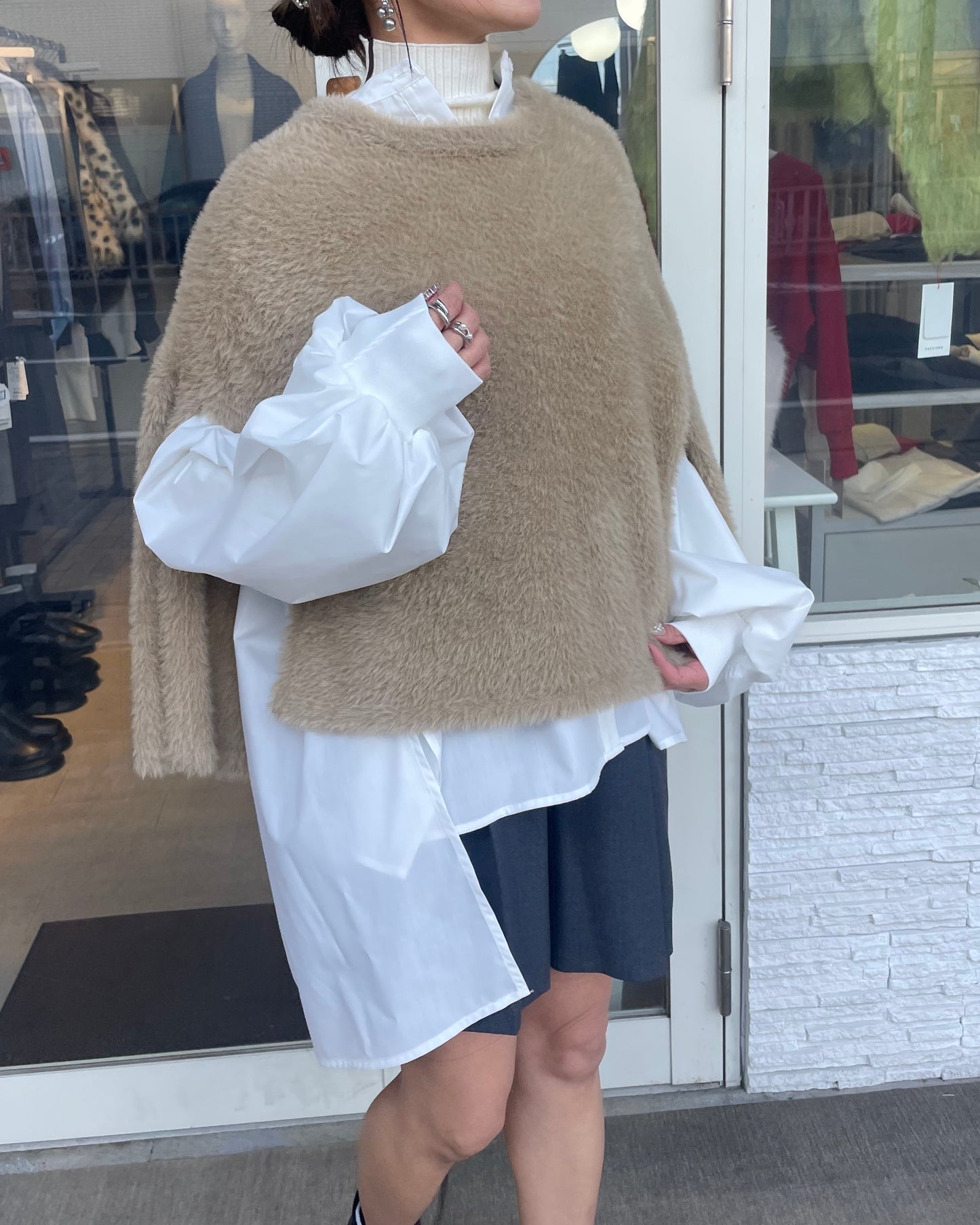 ボリュームスリーブブラウス