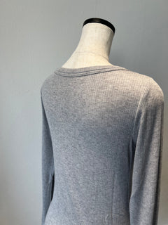 シルクカシミアブレンドリブトップス