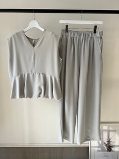 バルーントップス＆ワイドパンツセット