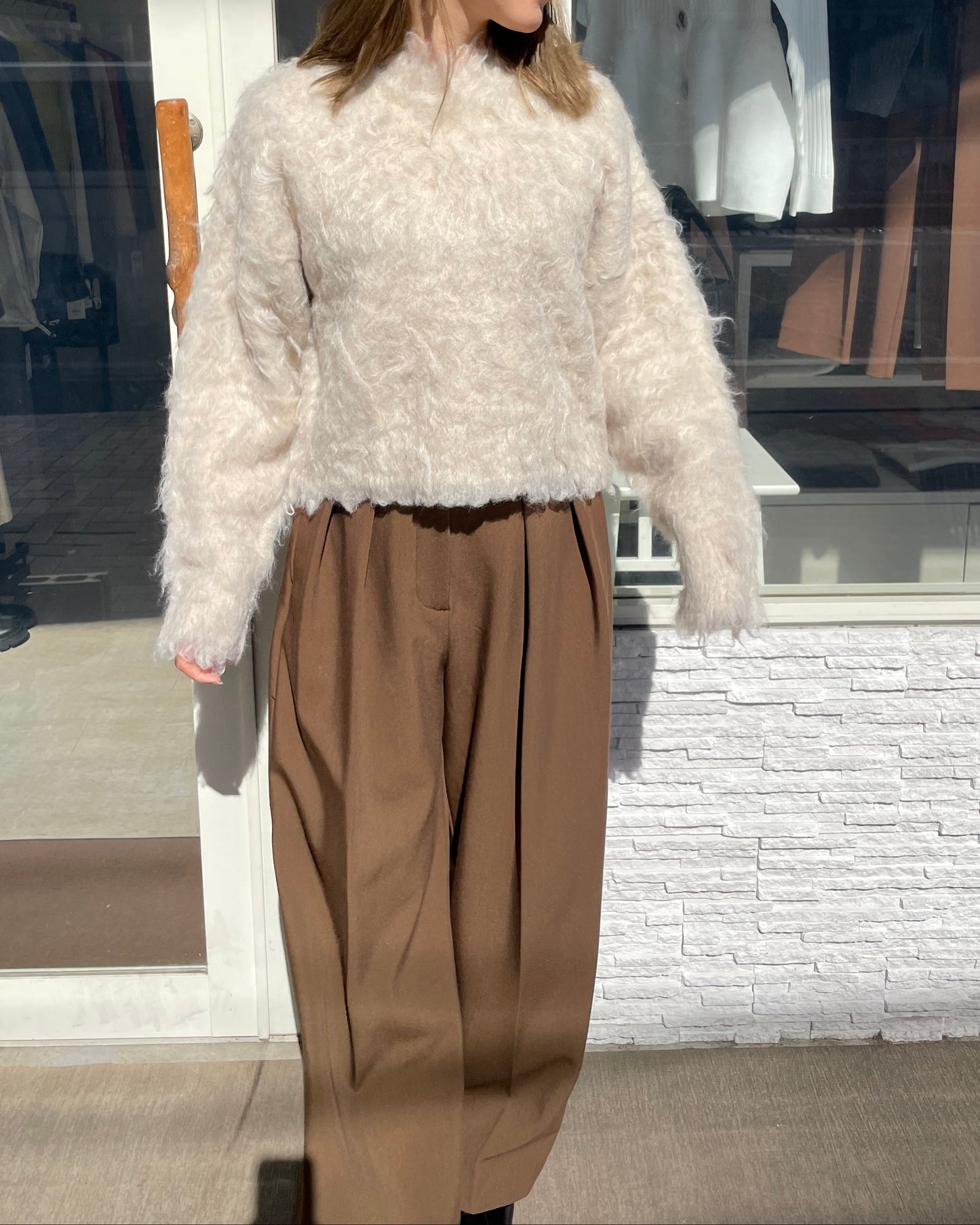 シャギーニットプルオーバー