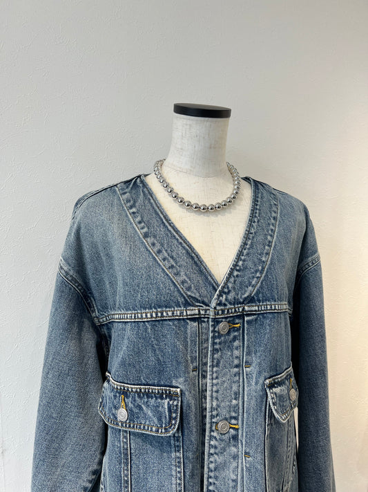 シルバーボールマグネットネックレス