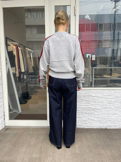 ヤク×メリノウールラインニット