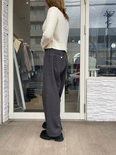 ステッチデザインバレルパンツ