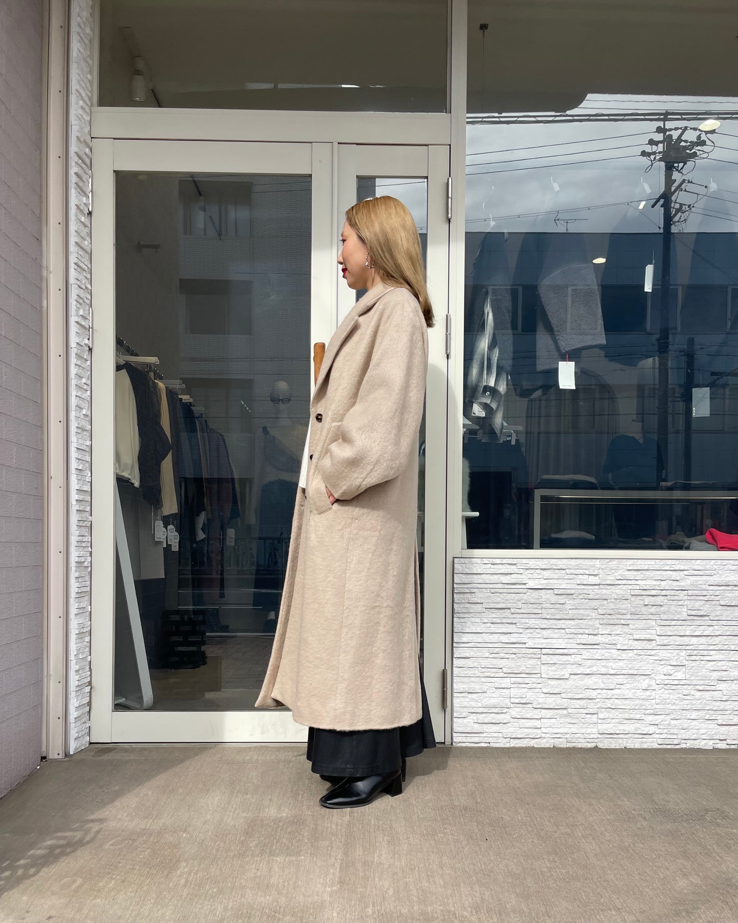 シャギーロングコート