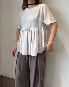 ストレッチシフォンフリルブラウス