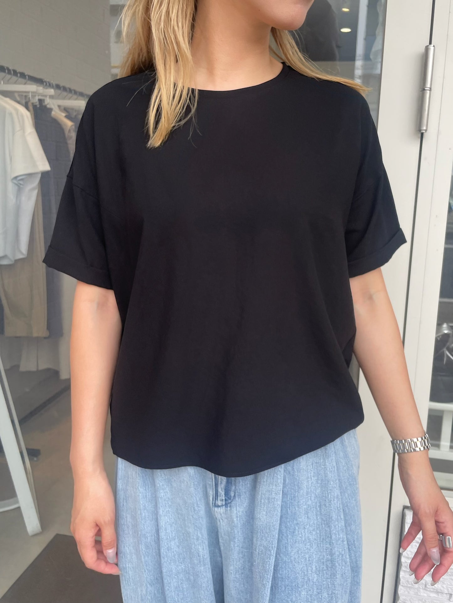 【再入荷】ストレッチシフォンブラウス