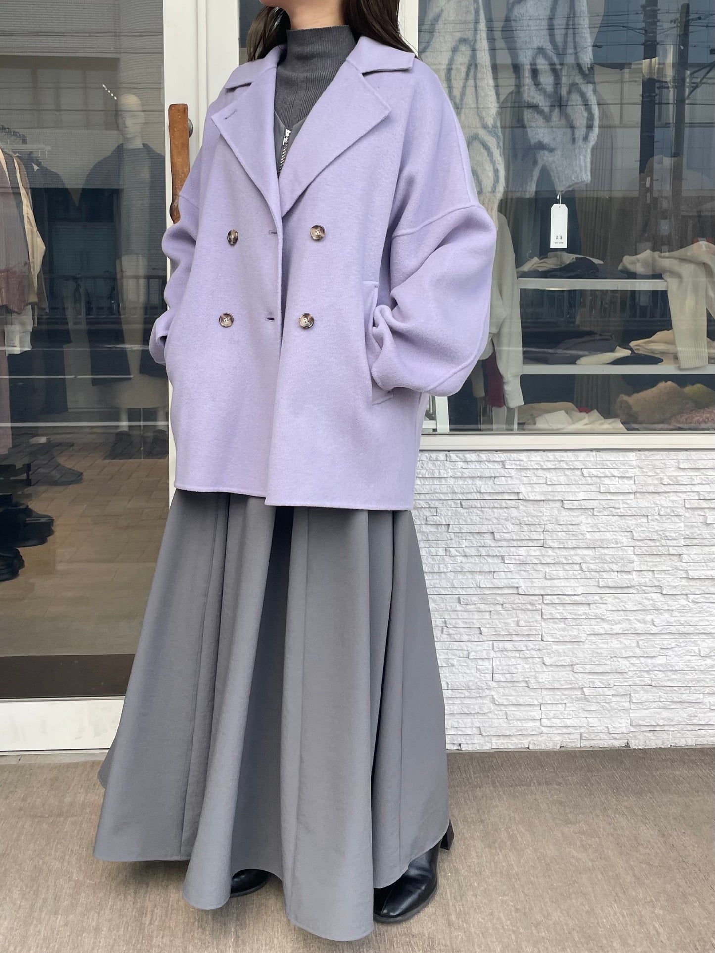 ぺコラムウールミドルコート