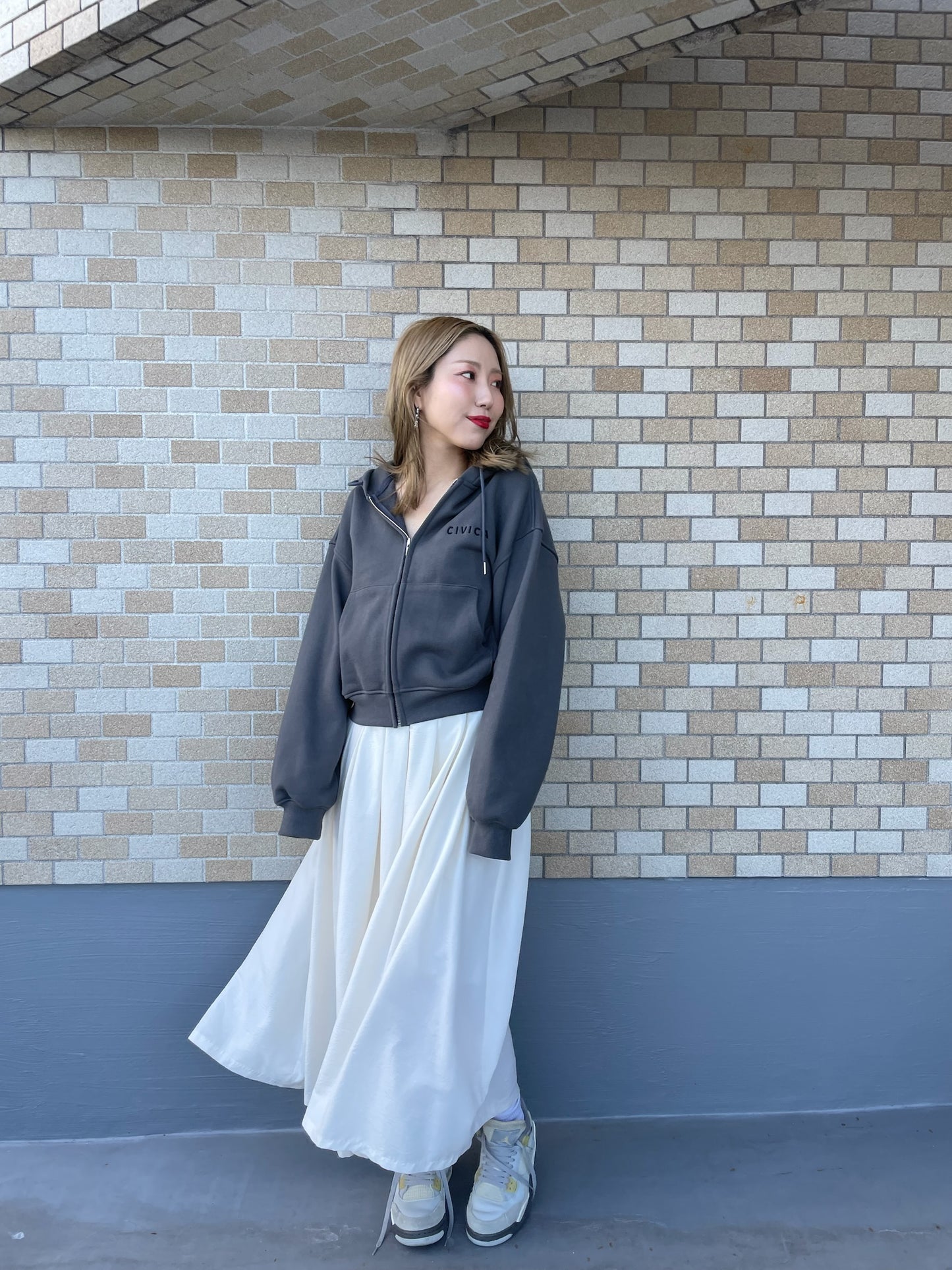 logo sweat zip hoodie