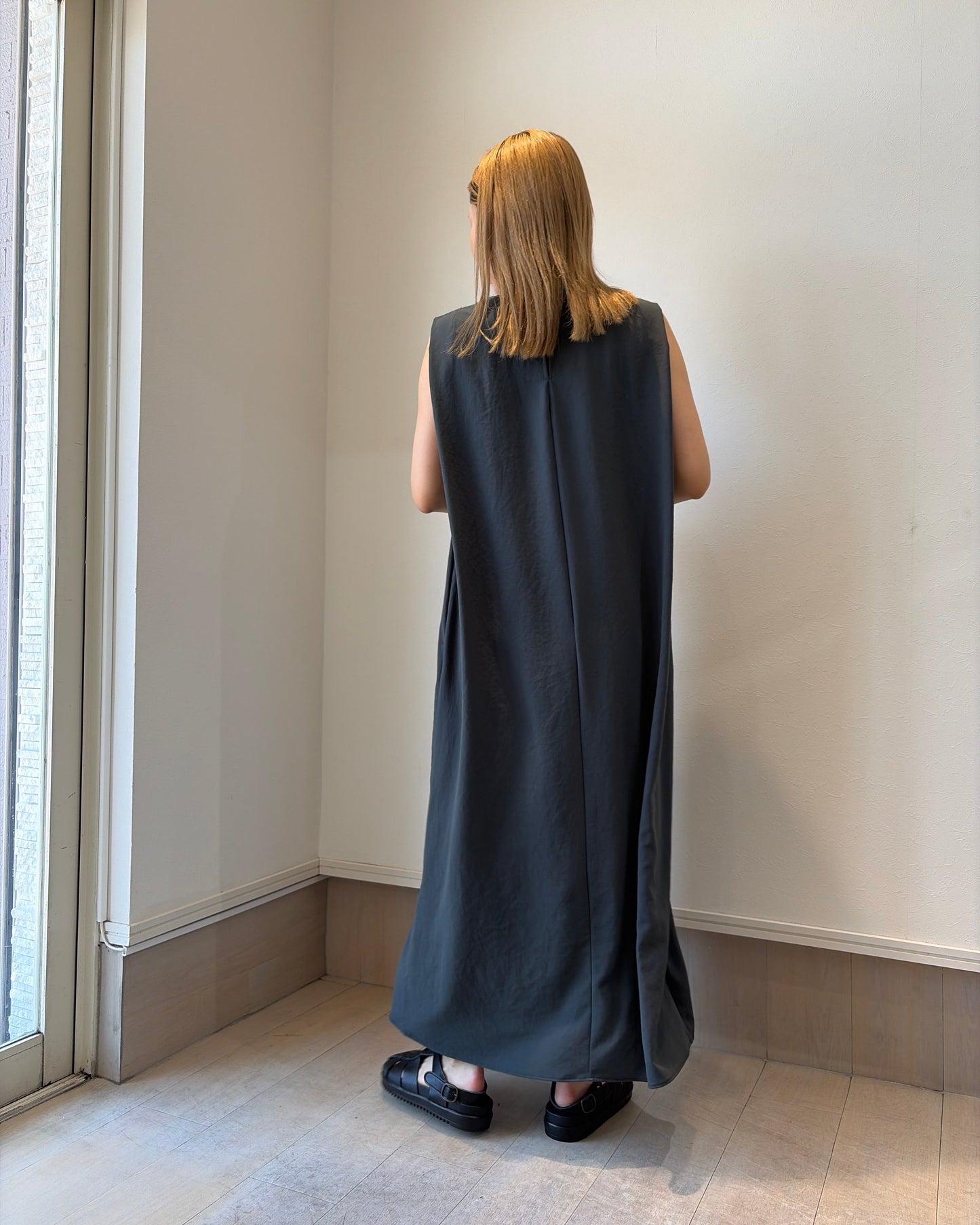 ストレッチシフォンワンピース