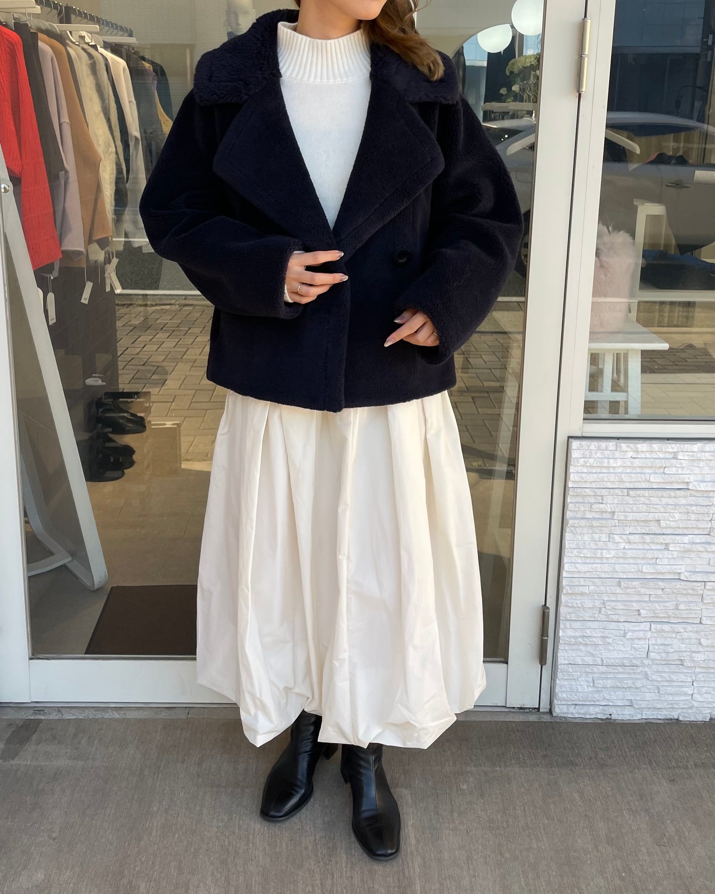 ビッグカラーボアジャケット