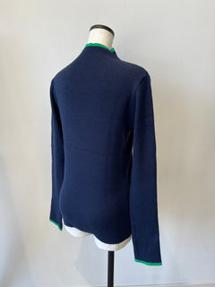 バイカラーリブニット