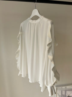 プリーツスリーブブラウス