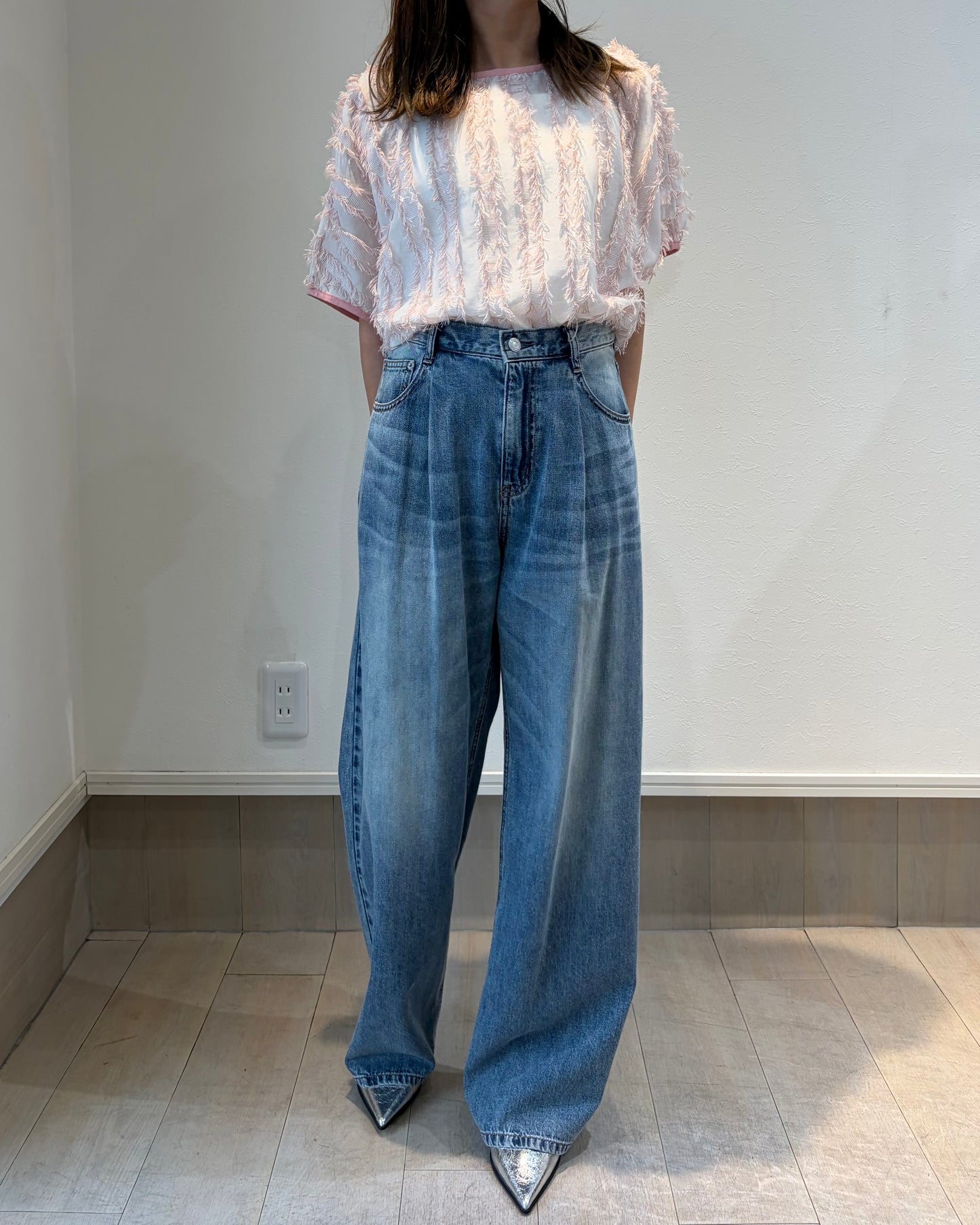 ジャガードブラウス