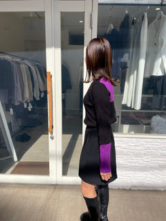 バイカラー2wayリブニット