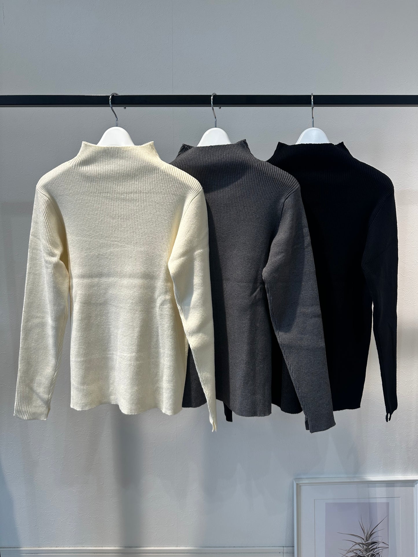 ベーシックリブニット