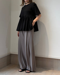 ストレッチシフォンフリルブラウス