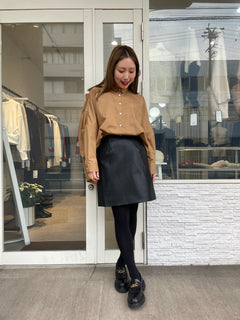 バックギャザーワイドブラウス