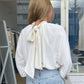 ボリュームスリーブリボンブラウス