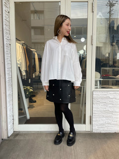 バックギャザーワイドブラウス