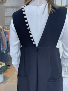 【再入荷】パールサスペンダーワンピース