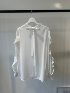 プリーツスリーブブラウス