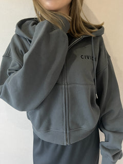 logo sweat zip hoodie