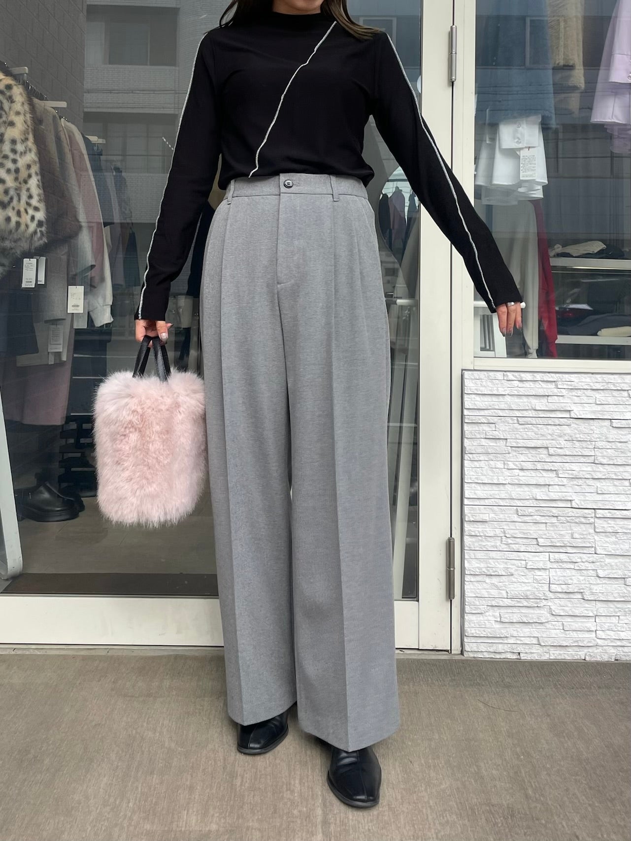 ステッチデザインウォームトップス