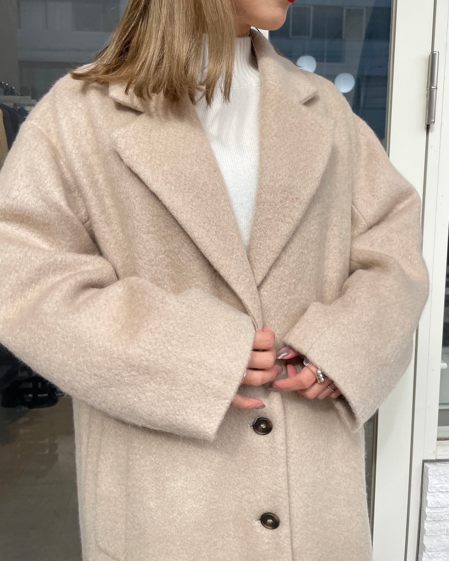 シャギーロングコート