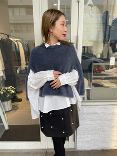 バックギャザーワイドブラウス