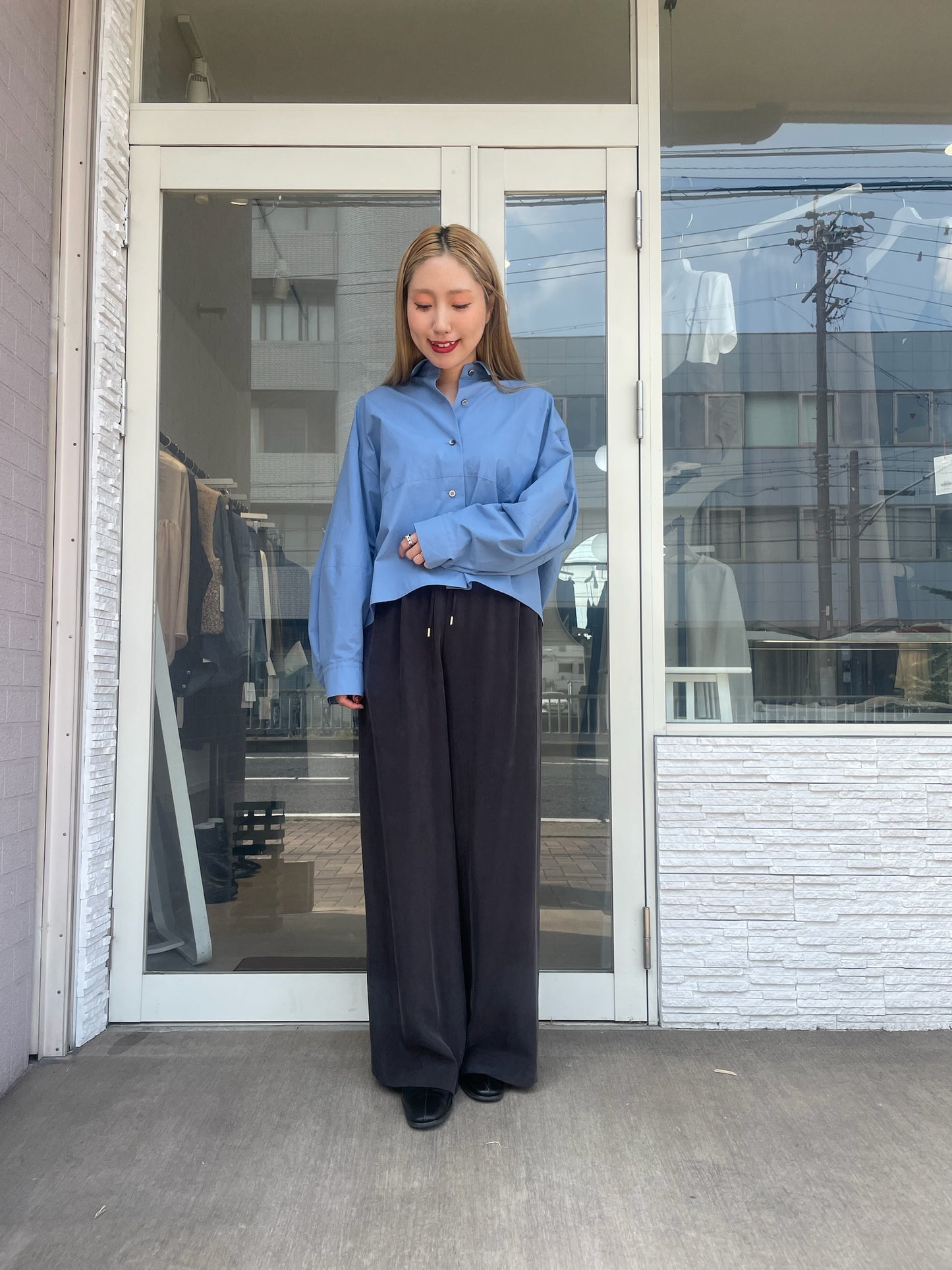 キュプラストレートパンツ