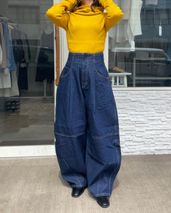 ハイウエストボリュームデニム