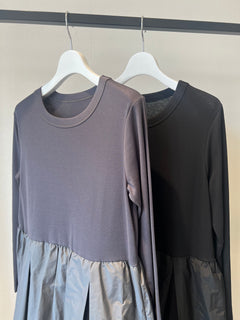 ロングスリーブドッキングバルーンワンピース