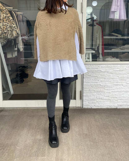 シャギーニットケープ