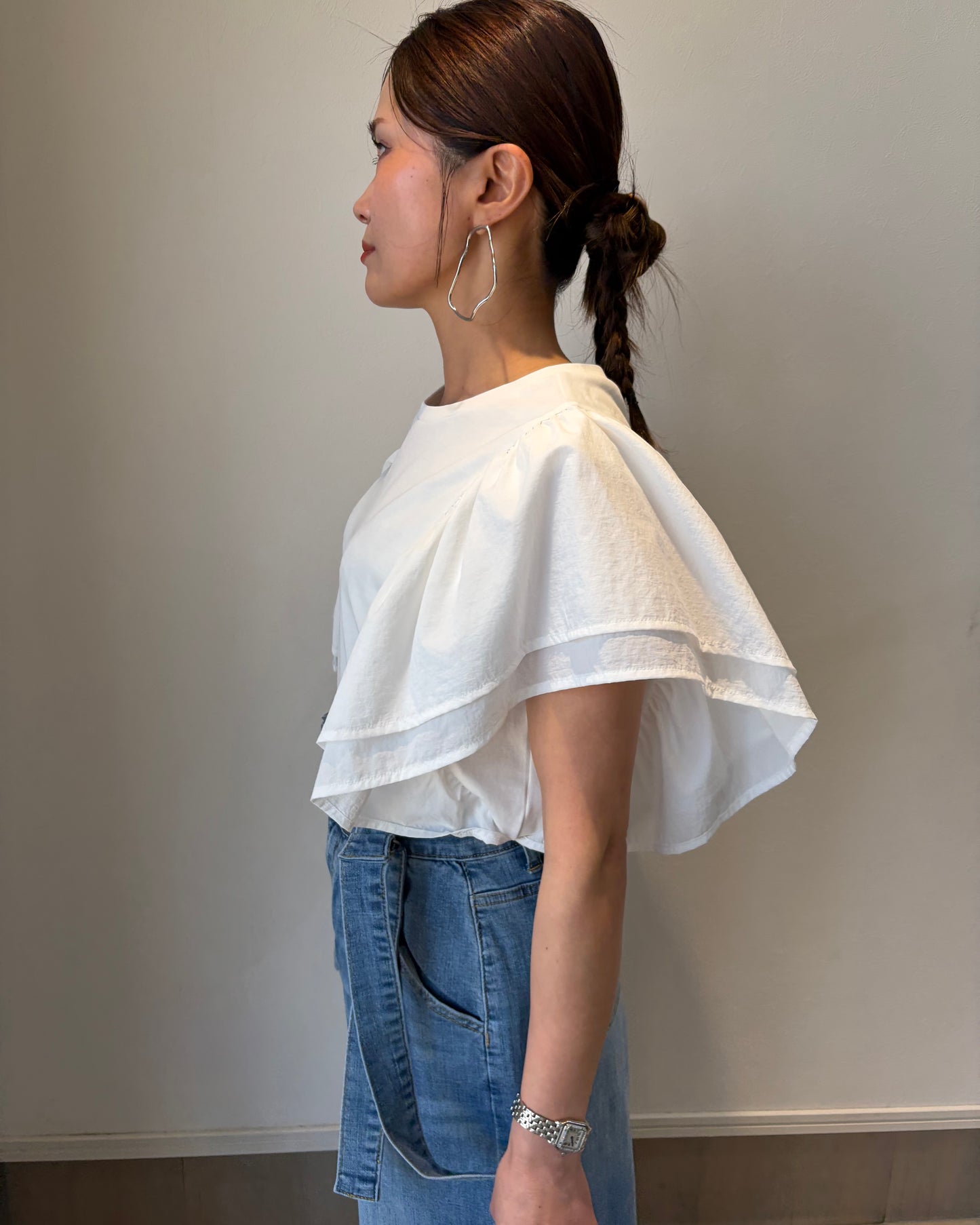 ドッキングフリルTシャツ