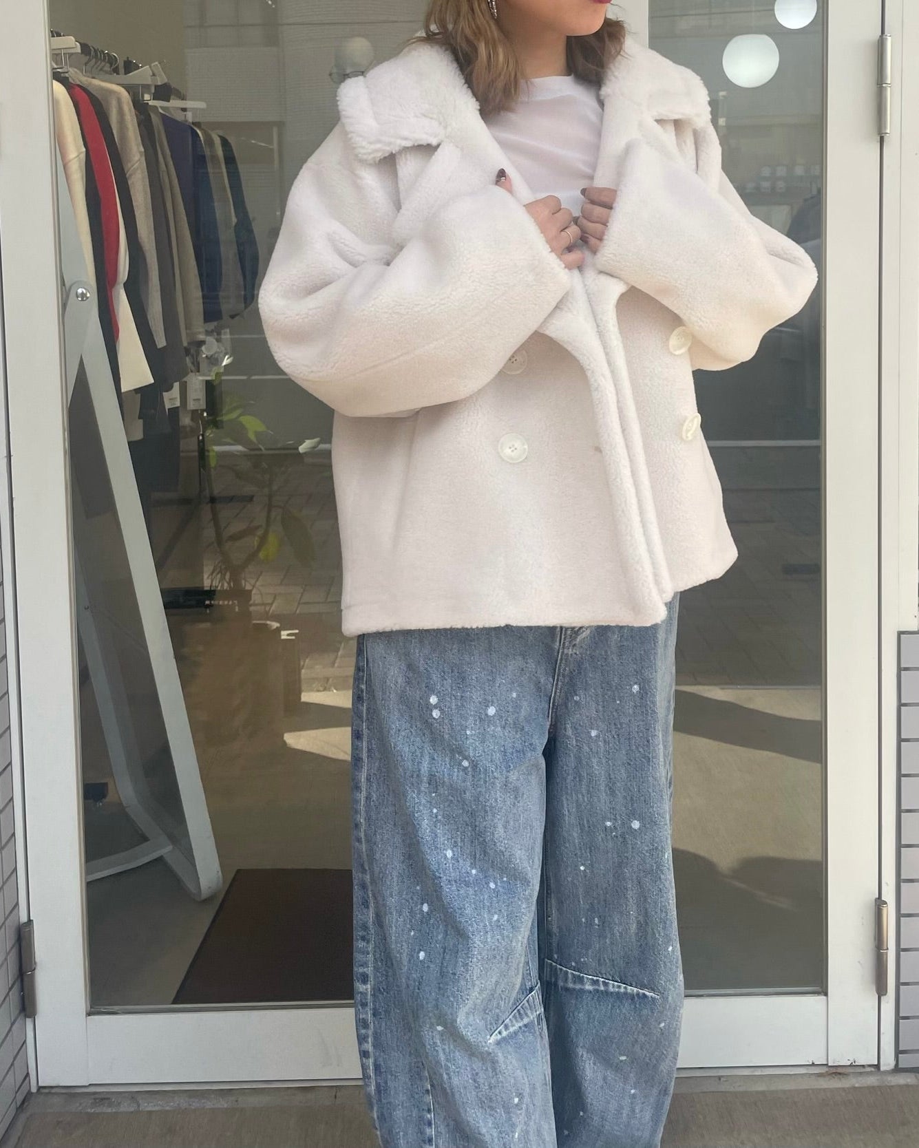 ビッグカラーボアジャケット