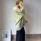 チェック柄シャギーニットカーディガン