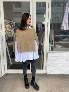 シャギーニットケープ