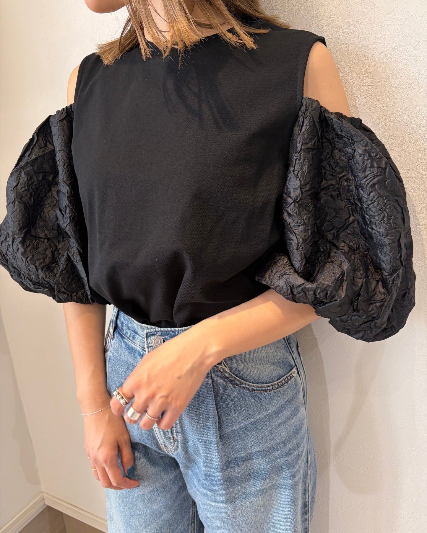 カットオフショルT