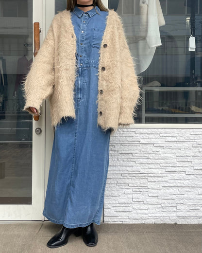 シャギーロングカーディガン