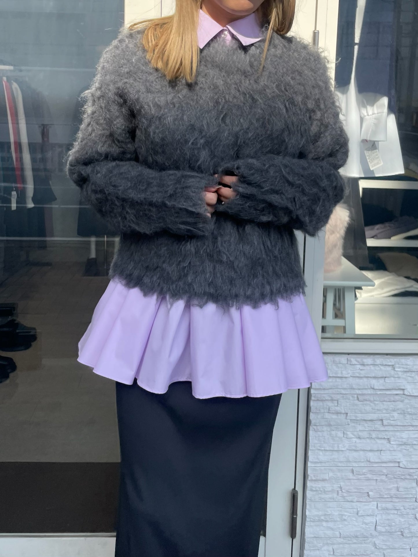 ギャザーフレアブラウス