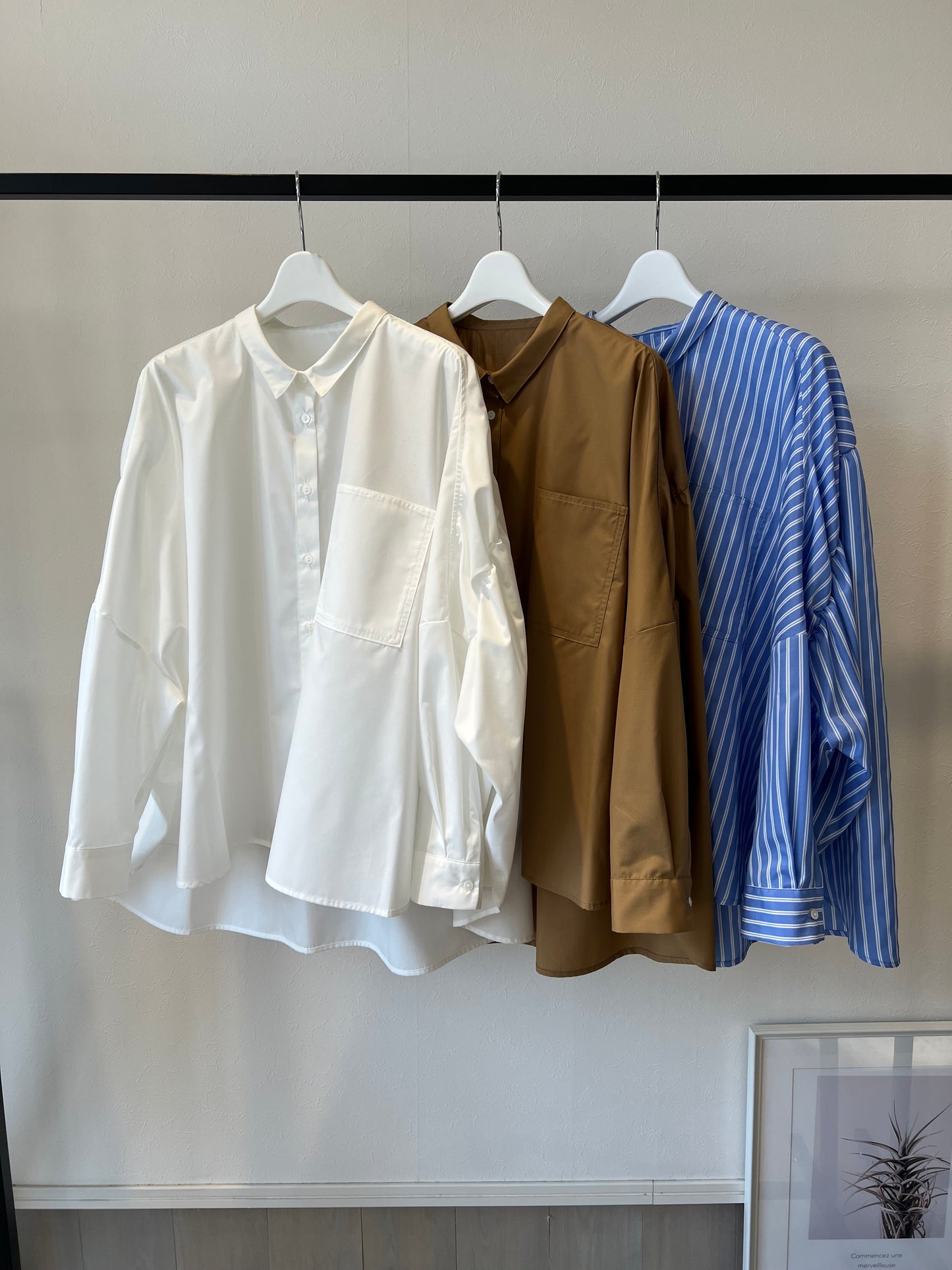 バックギャザーワイドブラウス